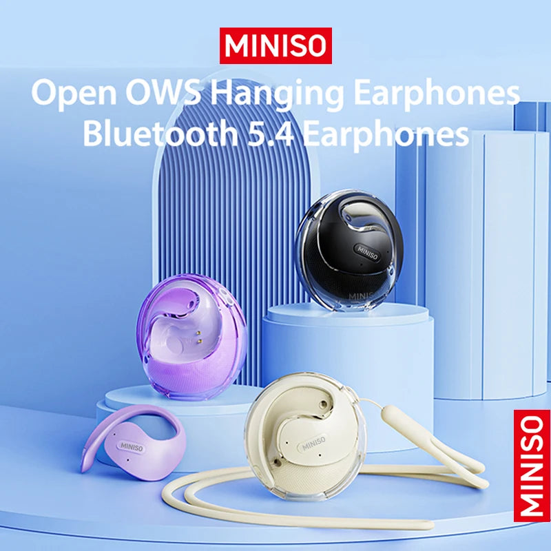 MINISO X15Pro AI Translator Earbuds — Bluetooth Wireless Sports Headphones, Waterproof HD Call Earphones with Mic