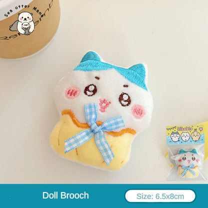 Chiikawa Plush Cartoon Pendant - 1/3PCS Cute Doll Brooch Backpack Keychain Decoration Accessories