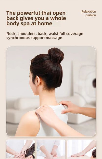 JAIYORL Electric Shiatsu Neck Massage Pillow – Deep Kneading Heat Cushion for Shoulder and Muscle Relaxation