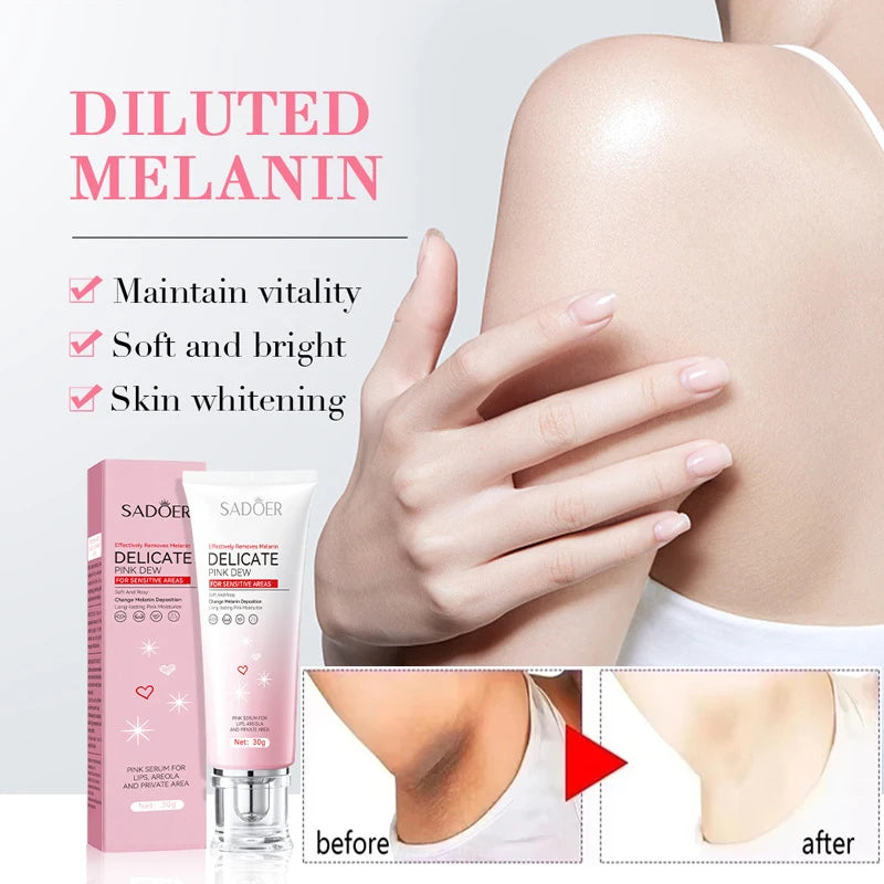 Body Whitening Cream for Arms, Thighs, Underarms & Knees – Brightening Moisturizing Essence for Even Tone Skincare Treatment