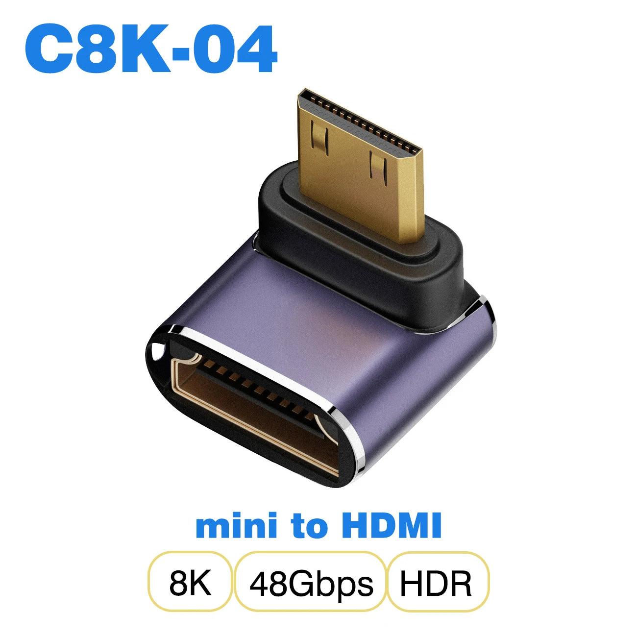 HDMI-Compatible Cable Adapter – Mini/Micro HDMI to HDMI 2.1 Converter, 48Gbps, 8K60Hz, 4K120Hz for PS4, PS5, Laptop, PC, Projector