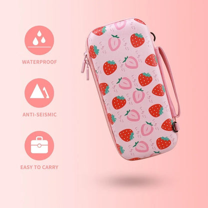 Stylish Pink Portable EVA Storage Bag for Nintendo Switch/OLED: Console Case Pouch for NS Switch OLED Controller - Game Accessories Organizer