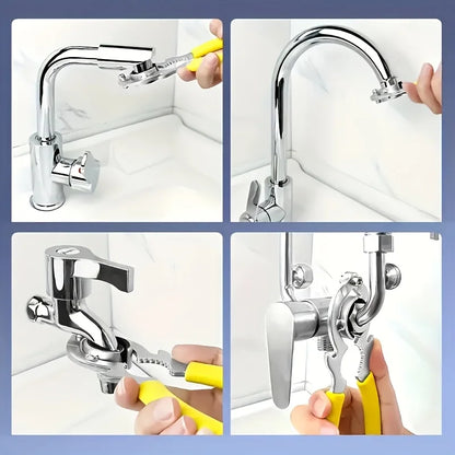 3-in-1 Faucet Repair Wrench - Aerator Remover Tool with Bottle Opener & Pliers