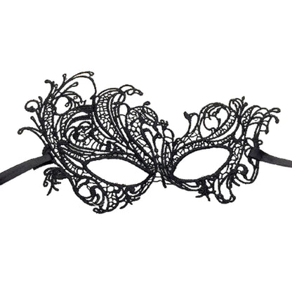 Black Queen Lace Mask — Embroidered Applique Masquerade Mask for Women, Party, Carnival, Wedding & Halloween Accessories