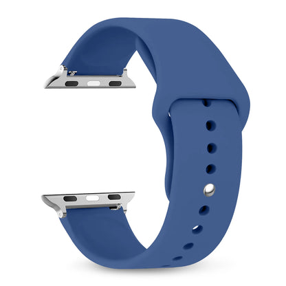 Silicone Apple Watch Band Strap - Sport Replacement Bracelet for iWatch Series Ultra 2, 9, 8, 7, 6, SE 38mm-49mm