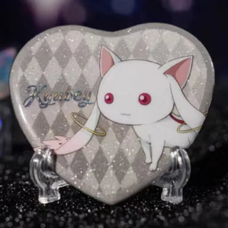 Madoka Magica Anime Cosplay Brooch - Metal Heart Backpack Pin Badge