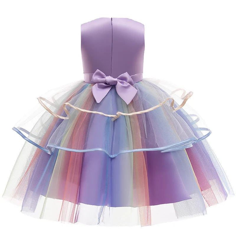 Baby Girls Unicorn Tutu Dress – Pastel Rainbow Princess Birthday & Halloween Costume
