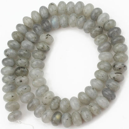 Natural Stone Rondelle Beads - 5x8mm Tourmaline, Citrine & Quartz Loose Beads for DIY Bracelets