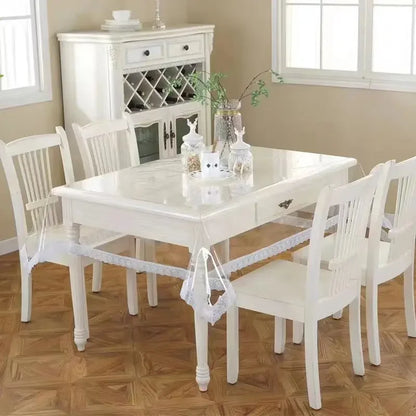 Transparent Plastic Tablecloth – Thin Oil-Proof Wipeable Table Cover for Dining, Parties & Camping (Odorless)