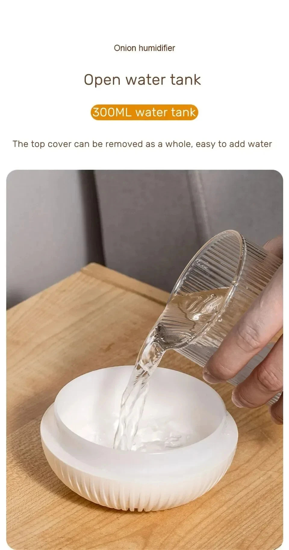 Creative Onion-Shaped Humidifier – Quiet Sleep Night Light, USB Air Humidifier for Desktop, Office & Air-Conditioning Rooms