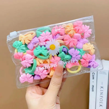 10/20PCS Cute Cartoon Hair Bands – Soft Elastic Scrunchies for Girls & Kids, Gentle on Hair