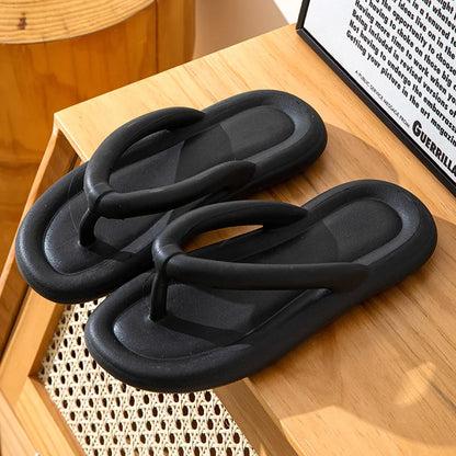 Women’s Candy Color EVA Flip Flops - Soft Bottom Non-Slip Summer Beach Cloud Slides