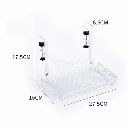 Under Desk Cable Management Tray – No Drill Steel Wire Organizer Rack, Desk Cable Storage Shelf for Clean Office & Home Setup