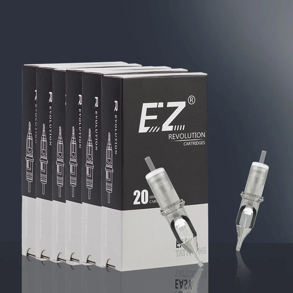 EZ Revolution RC0803RLT Tattoo Cartridge Needles - Round Liner Super Tight 7mm Taper for Rotary Pen Machine 20-Pack