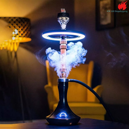 Jok Juk LED Hookah Light: Colorful Shisha Ring Lamp with Remote Control - Magnet Viscose Cachimba Narguile Accessory