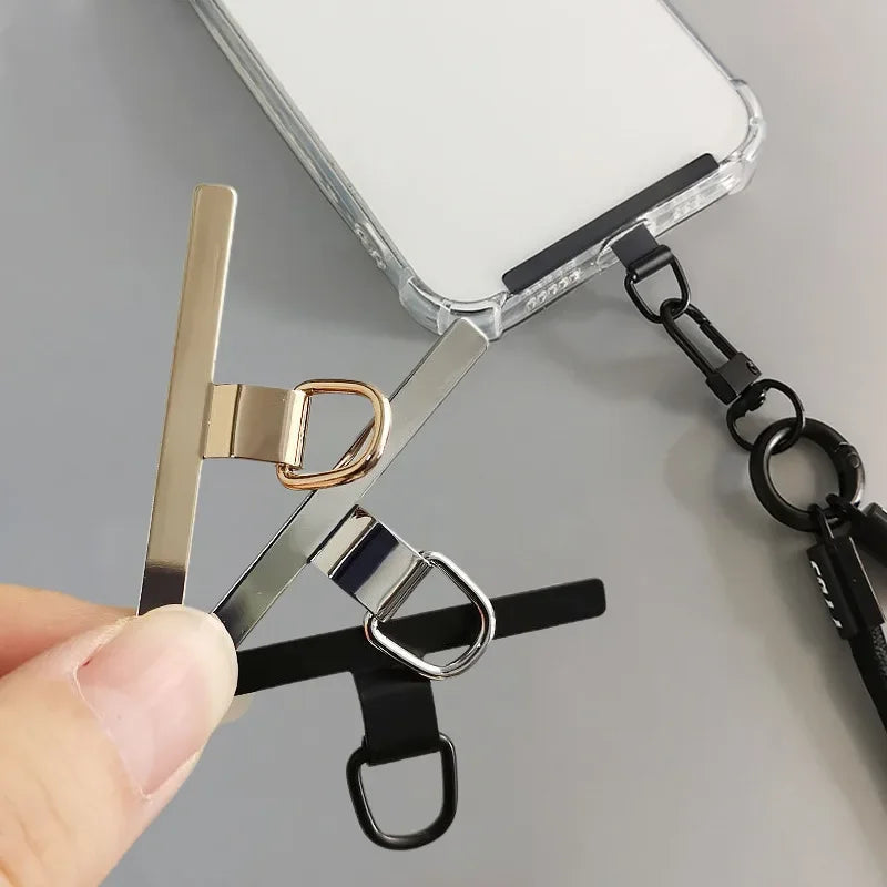 Ultra-Thin Stainless Steel Phone Tether Patch – Universal Cellphone Lanyard Safety Connector Replacement Piece