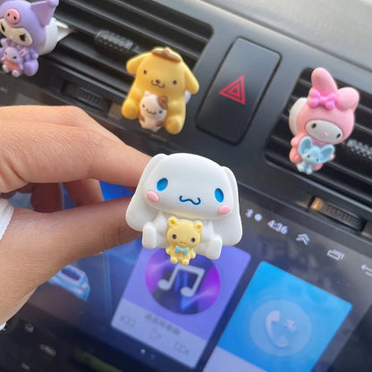 Sanrio Kuromi Cinnamoroll Car Air Outlet Fragrance Decoration - Cute Melody, Pompompurin, Pochacco Kawaii Car Aromatherapy Ornament