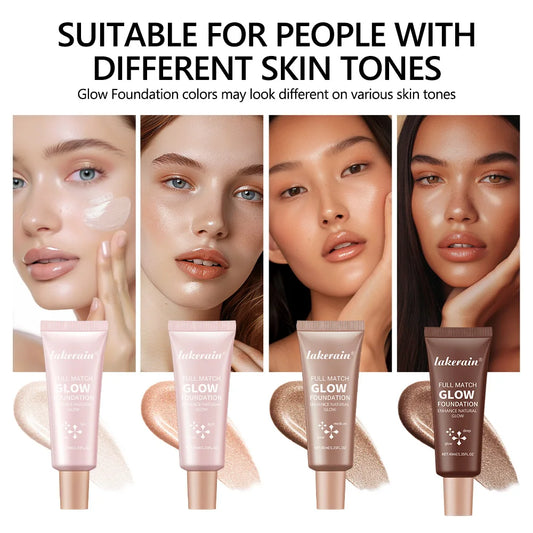 Glow Foundation Illuminator - Lightweight Moisturizing Glotion Natural Radiance Enhancer Multi-Purpose Highlighter Base