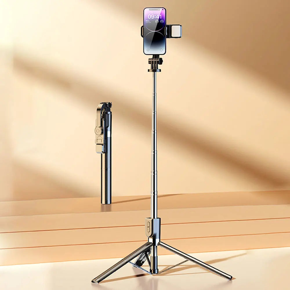 1.7M Wireless Selfie Tripod - Foldable Smartphone & Action Camera Stand for Stable Shooting