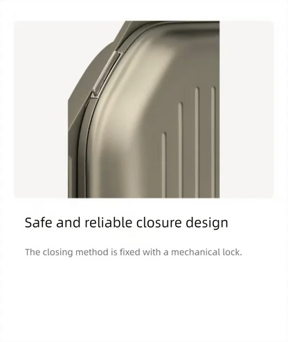 2025 RMWA Light Luxury Single-Shoulder Crossbody Bag — Vertical Aluminum-Magnesium Alloy Travel Bag, Silver Stylish Luggage