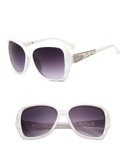 Fashionable Big Purple Sunglasses for Women - Luxury Brand Square Mirror Shades for Ladies