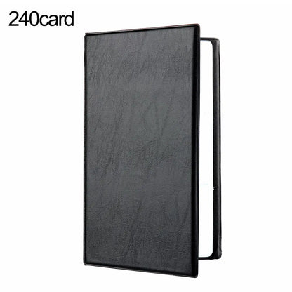 Leather ID & Credit Card Holder Book – 40/120/180/240/300 Card Organizer Album Case