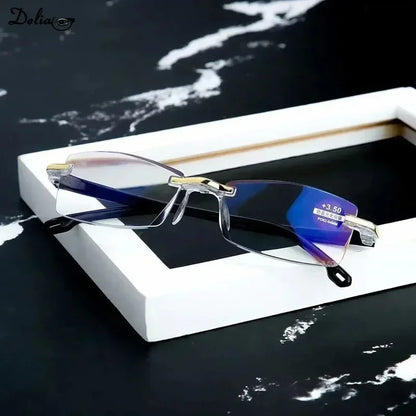 Elder Ultralight Reading Glasses – Retro HD Lens, Blue Light Blocking Eyewear for Men & Women, Classic Square Far-Sight Eyeglasses