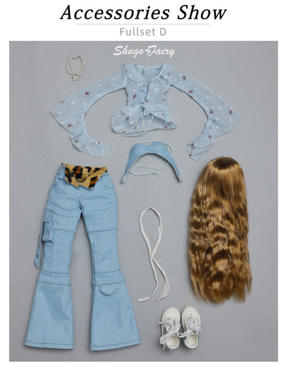 Shugafairy Kikyou D 1/4 BJD Doll – Fullset Street Girl with Big Chest, Summer Carnival Y2K Style Ball-Jointed Fashion Doll Toy