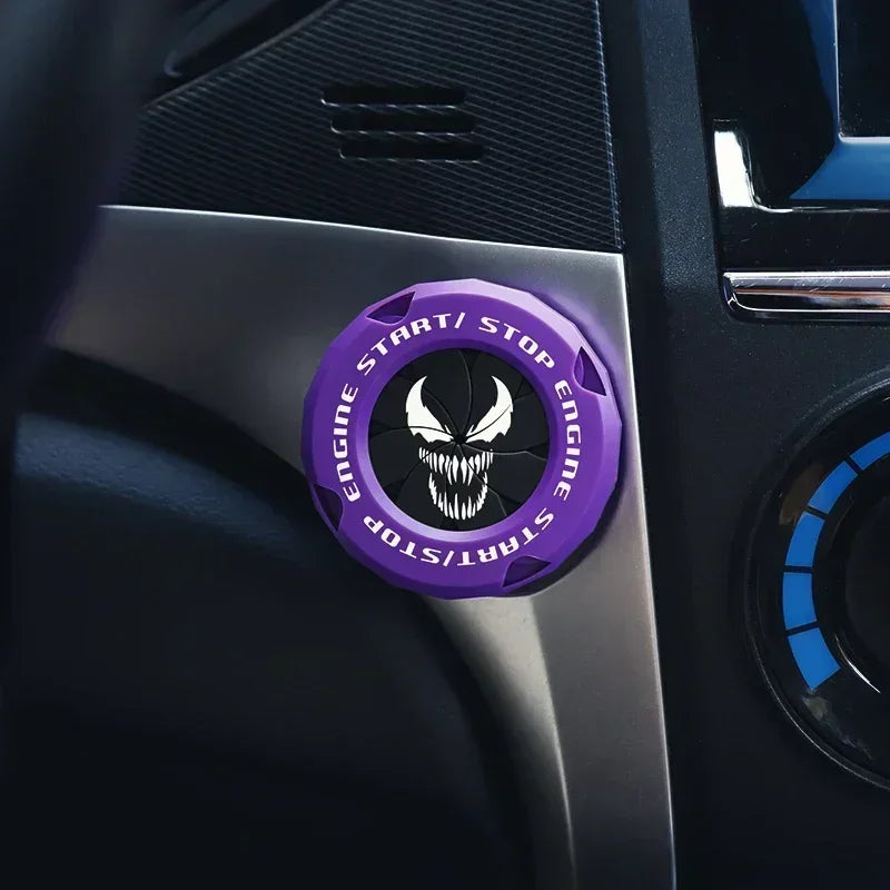 Car One-Key Start/Stop Button Cover – Engine Ignition Protective Sticker for Car & Motorcycle Interior Decoration