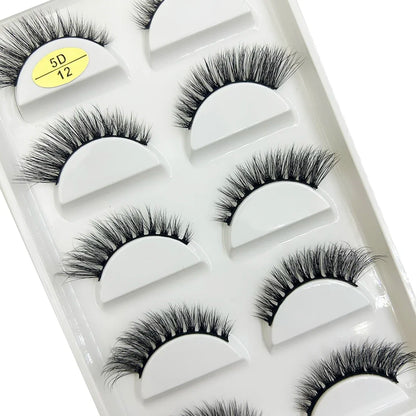 38 Styles 5 Pairs 3D Mink False Eyelashes – Natural Fake Lashes Makeup Beauty Tools