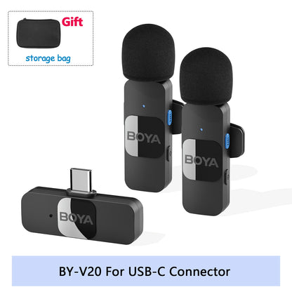 BOYA BY-V Wireless Lavalier Microphone – Professional Mini Mic for iPhone, iPad, Android, Live Broadcast, Gaming, Recording & Vlog