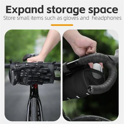 WEST BIKING Bike Front Bag – Large Capacity Waterproof Handlebar Storage, Multifunctional Road & MTB Bicycle Frame Tube Bag