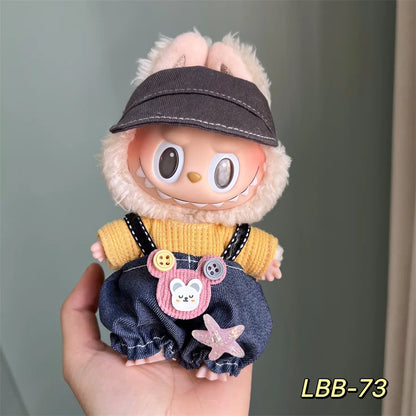 15-17CM Labubu Doll Clothes – Mini Plush Cotton Outfits for I, II, III Dolls, Party & Gift Accessories