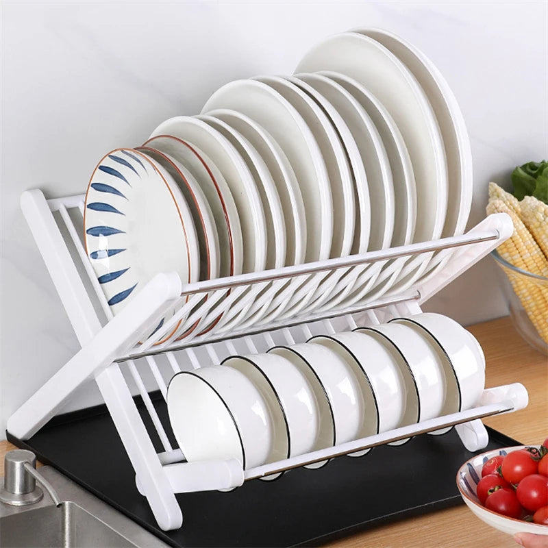 Kitchen Sink Organizer Rack — Adjustable Dish Drying Shelf for Bowls, Plates & Storage, Desktop Holder Accessories