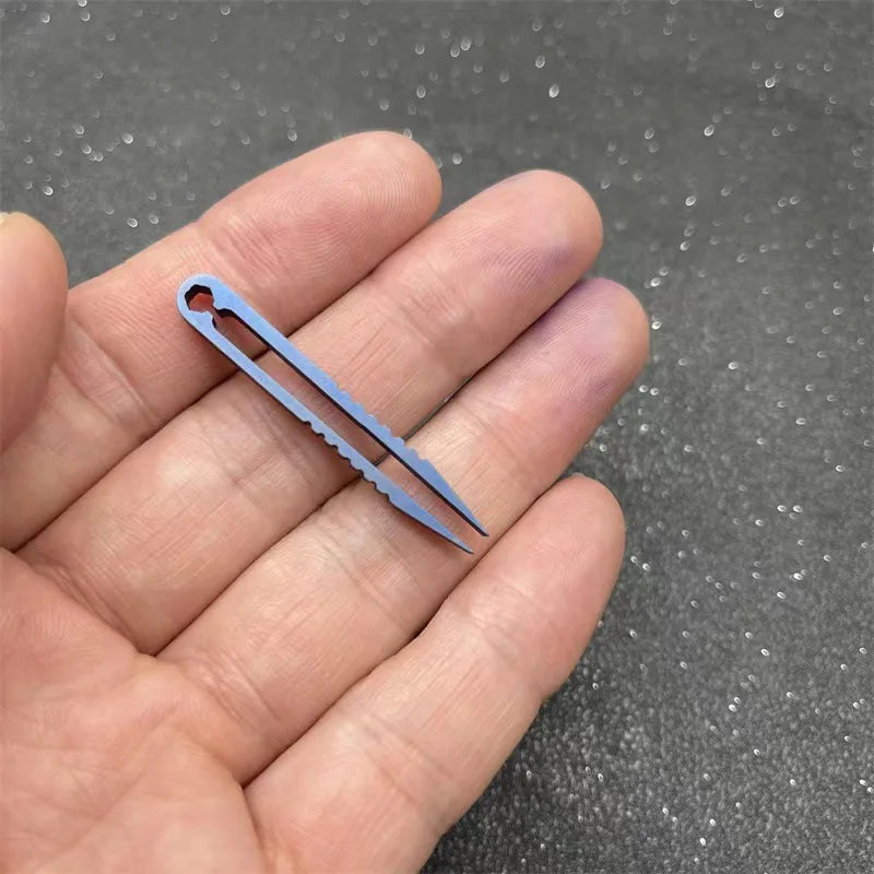 Titanium TC4 Clip Tweezers – EDC Multipurpose Precision Pick-Up Clamping Tool for Outdoor & Maintenance, 6 Colors