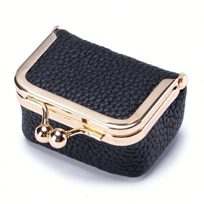 Mini Women’s Jewelry Box - Portable PU Leather Ring, Necklace & Earring Organizer