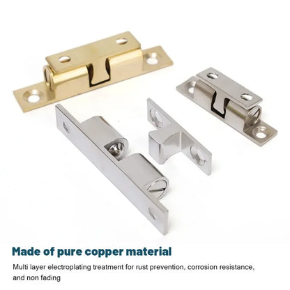 5/1pcs Furniture Door Ball Latch | Brass Double Roller Spring Ball Catch, Adjustable Tension Latch for Cabinets & Closets