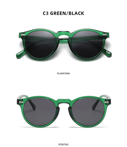 Retro Round Polarized Sunglasses – Vintage Fashion Shades for Men & Women, Driving Eyeglasses