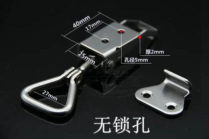 SUS 304 Stainless Steel Adjustable Locking Spring Loaded Toggle Latch | Durable Case, Box, Chest, and Trunk Hasp Catch