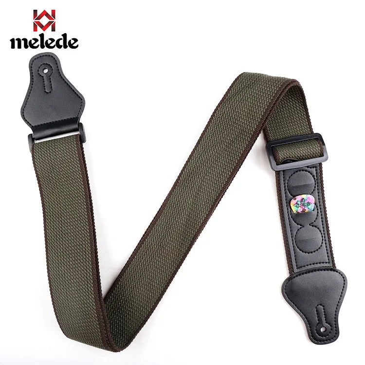 High-Quality Cotton Guitar Strap – Adjustable Length, 6.2cm Wide for Acoustic Guitar & Electric Bass