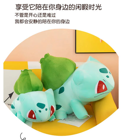 45cm Pokemon Bulbasaur Plush Toy – Soft Stuffed Anime Doll & Kawaii Throw Pillow, Birthday Gift for Boys & Girls