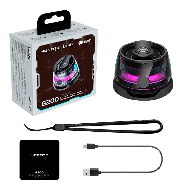 Edifier HECATE G200 Portable Bluetooth Speaker – RGB Lighting, BT5.3 Mini Sound Box with 7-Hour Playback & Phone Holder