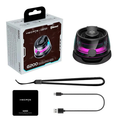 Edifier HECATE G200 Portable Bluetooth Speaker – RGB Lighting, BT5.3 Mini Sound Box with 7-Hour Playback & Phone Holder