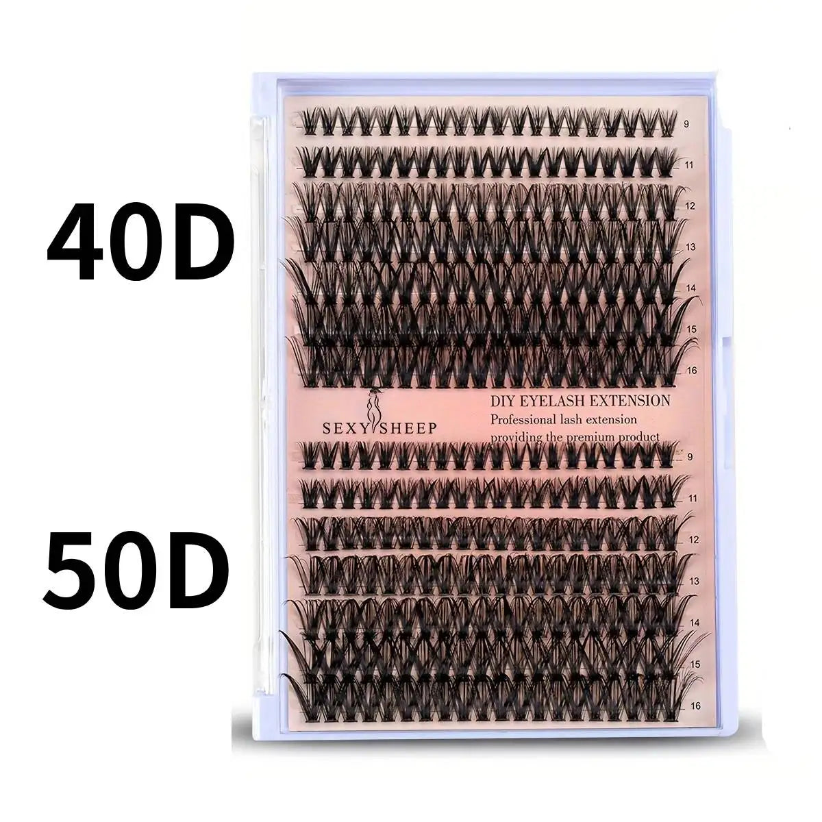 DIY Lash Extension Kit – 280pcs Individual Cluster Lashes (9-16mm, 40D-80D) with Bond, Seal & Remover
