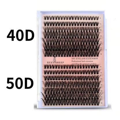 DIY Lash Extension Kit – 280pcs Individual Cluster Lashes (9-16mm, 40D-80D) with Bond, Seal & Remover