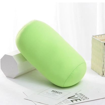 Solid Color Cylindrical Neck Pillow – Washable Round Cushion for Bedroom, Seat, Headrest & Travel Support