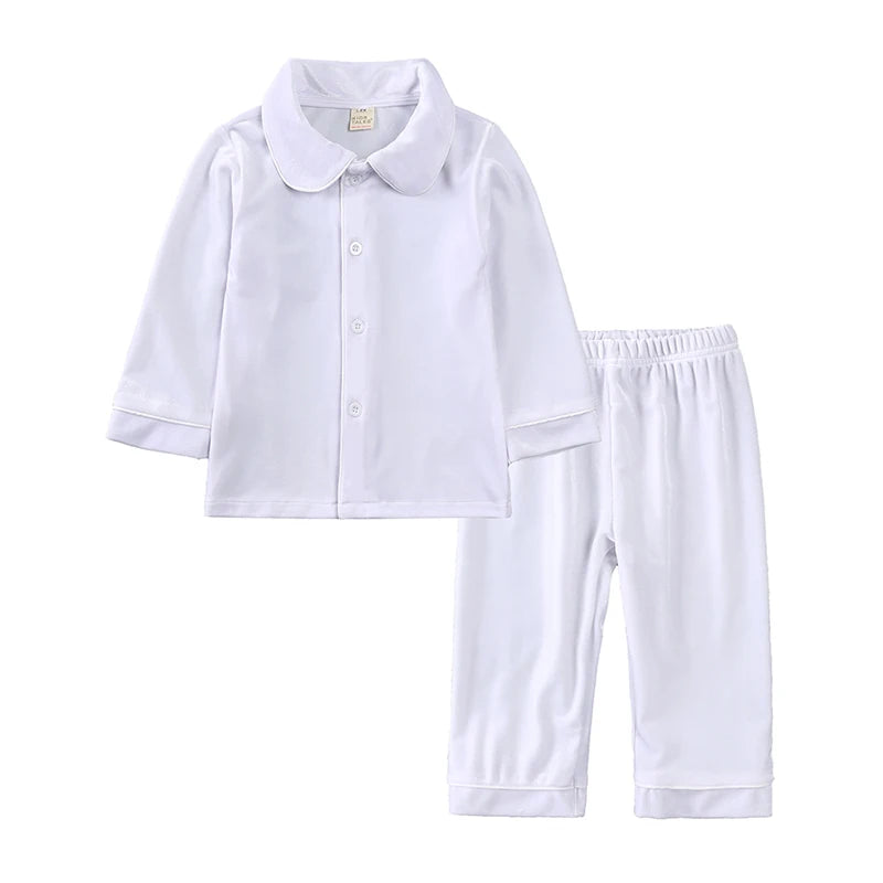 2025 Kids Christmas Pajama Set – Velvet Long Sleeve Loungewear & Sleepwear for Boys & Girls