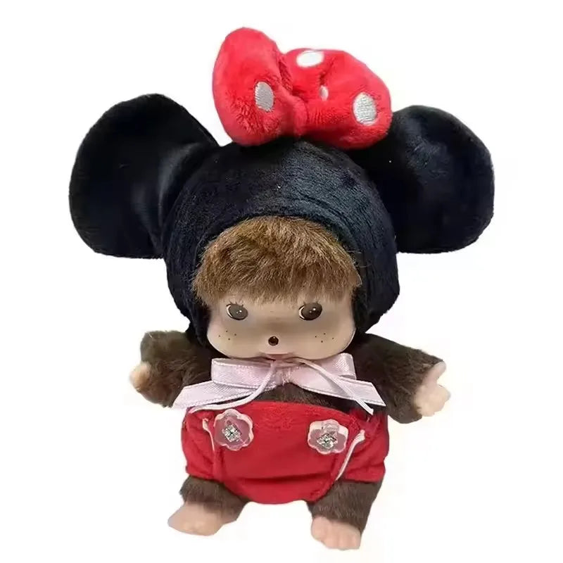 15cm DIY Monkey Plush Doll – Kawaii Dress-Up Pendant for Schoolbag, Cute Christmas & Children’s Gift