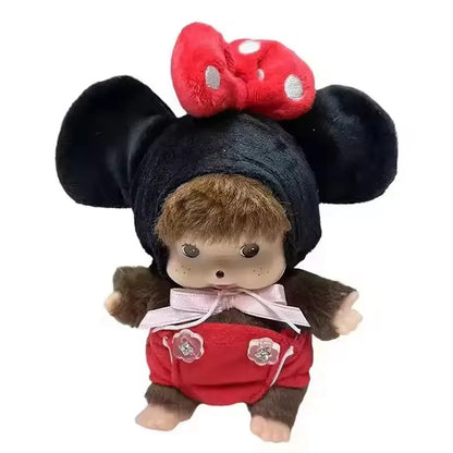 15cm DIY Monkey Plush Doll – Kawaii Dress-Up Pendant for Schoolbag, Cute Christmas & Children’s Gift