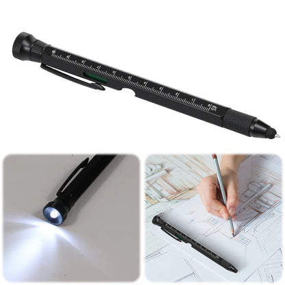 12-in-1 EDC Multitool Pen - LED Light, Level, Bottle Opener, Stylus & Screwdriver for Men